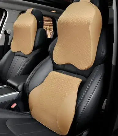 Memory Foam Car Neck and Waist Cushion Set Blkhaven