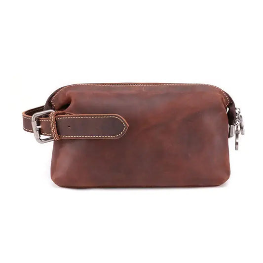 Retro Leather Wash Multifunctional Fashion Storage Bag Blkhaven