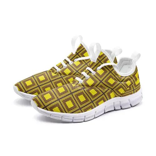 VIPER SHOES STYLE 54TF Abstract Yellow Cube Unisex Lightweight Sneaker Fuchsia Rosemary