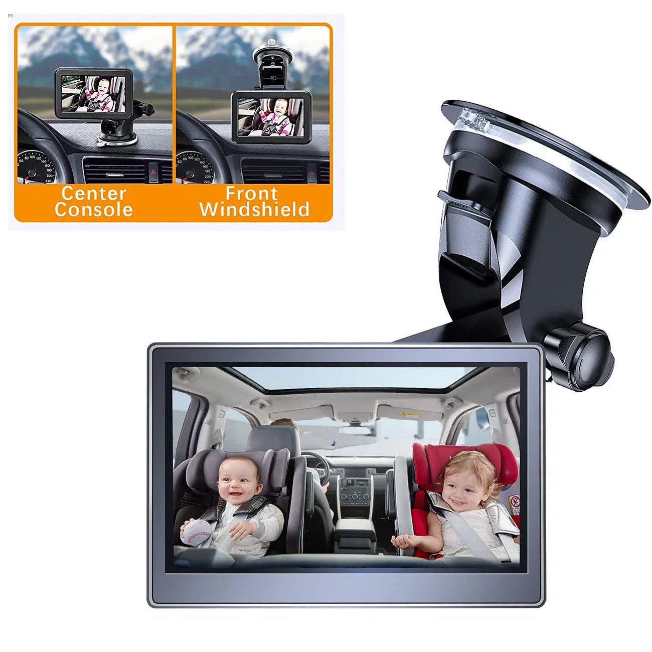 Car Infant Baby Infrared Night Vision Rearview Mirror Maroon Asteria