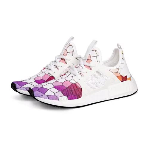 VIPER SHOES STYLE 54TR Multi Mosaic Abstract II Canvas Unisex Fuchsia Rosemary