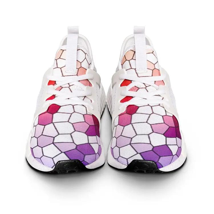 VIPER SHOES STYLE 54TR Multi Mosaic Abstract II Canvas Unisex Fuchsia Rosemary