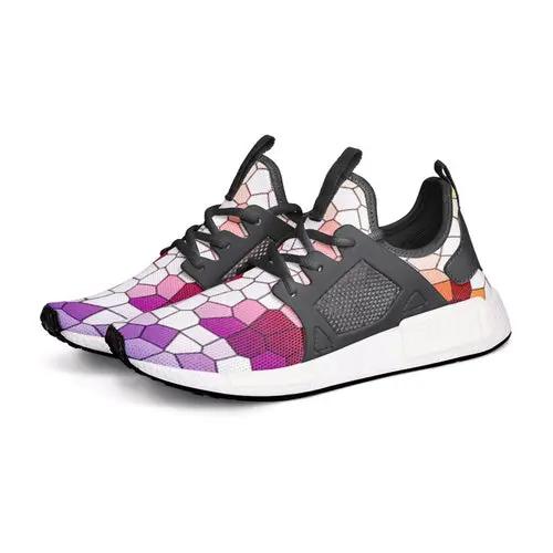 VIPER SHOES STYLE 54TR Multi Mosaic Abstract II Canvas Unisex Fuchsia Rosemary