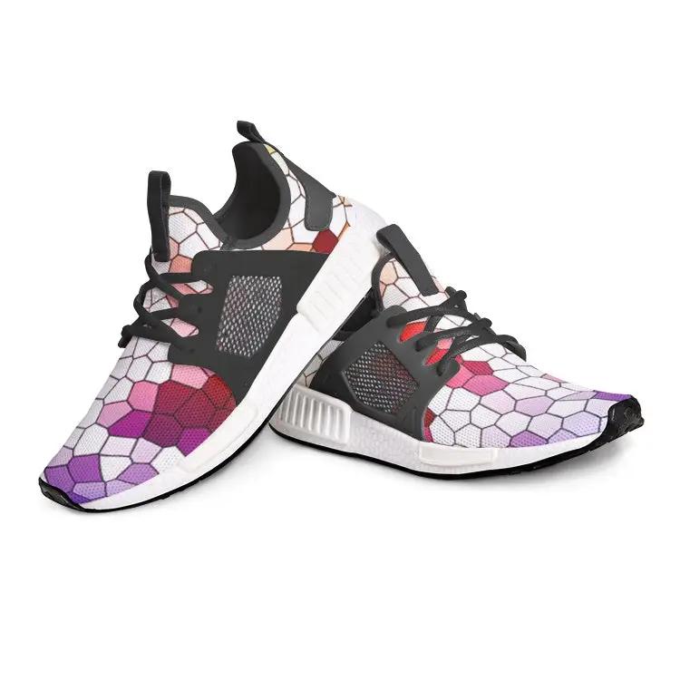 VIPER SHOES STYLE 54TR Multi Mosaic Abstract II Canvas Unisex Fuchsia Rosemary