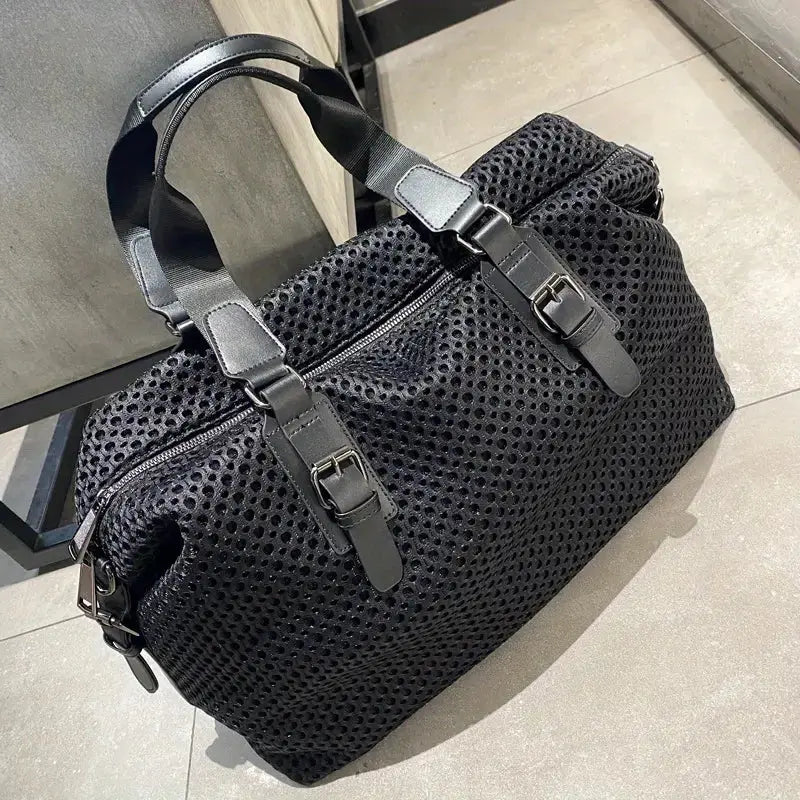 Ladies Fashion Casual Mesh Shoulder Crossbody Travel Bag Blkhaven