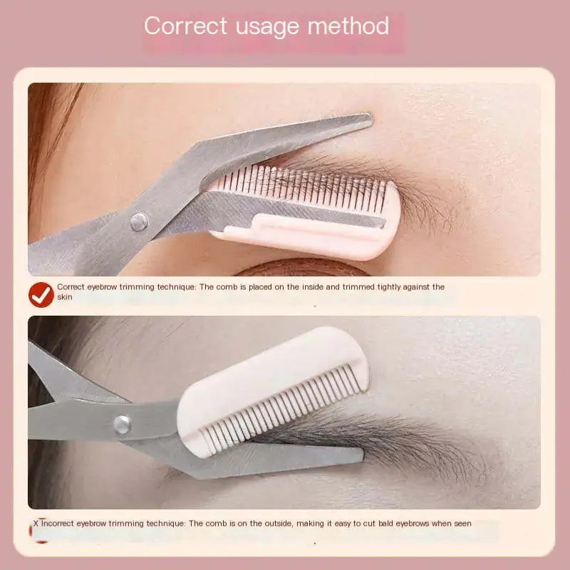 Eyebrow Scissors with Comb for Beginners and Makeup Blkhaven