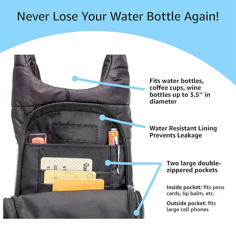 Insulated Outdoor Bottle Cover with Strap Blkhaven