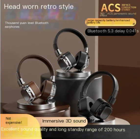 2024 Vintage Wireless Bluetooth 5.3 Headphones