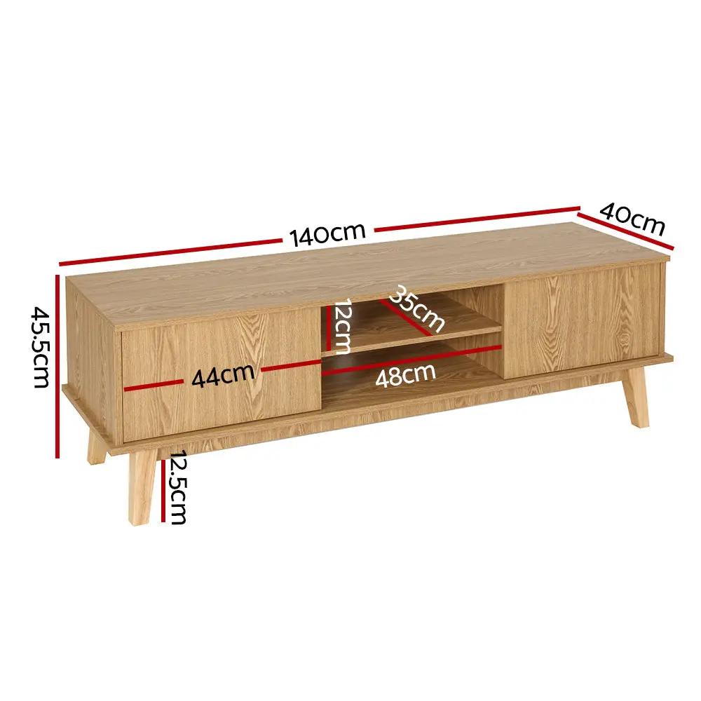 NNEDSZ TV Cabinet Entertainment Unit Stand Storage Shelves TV Unit 140CM-1