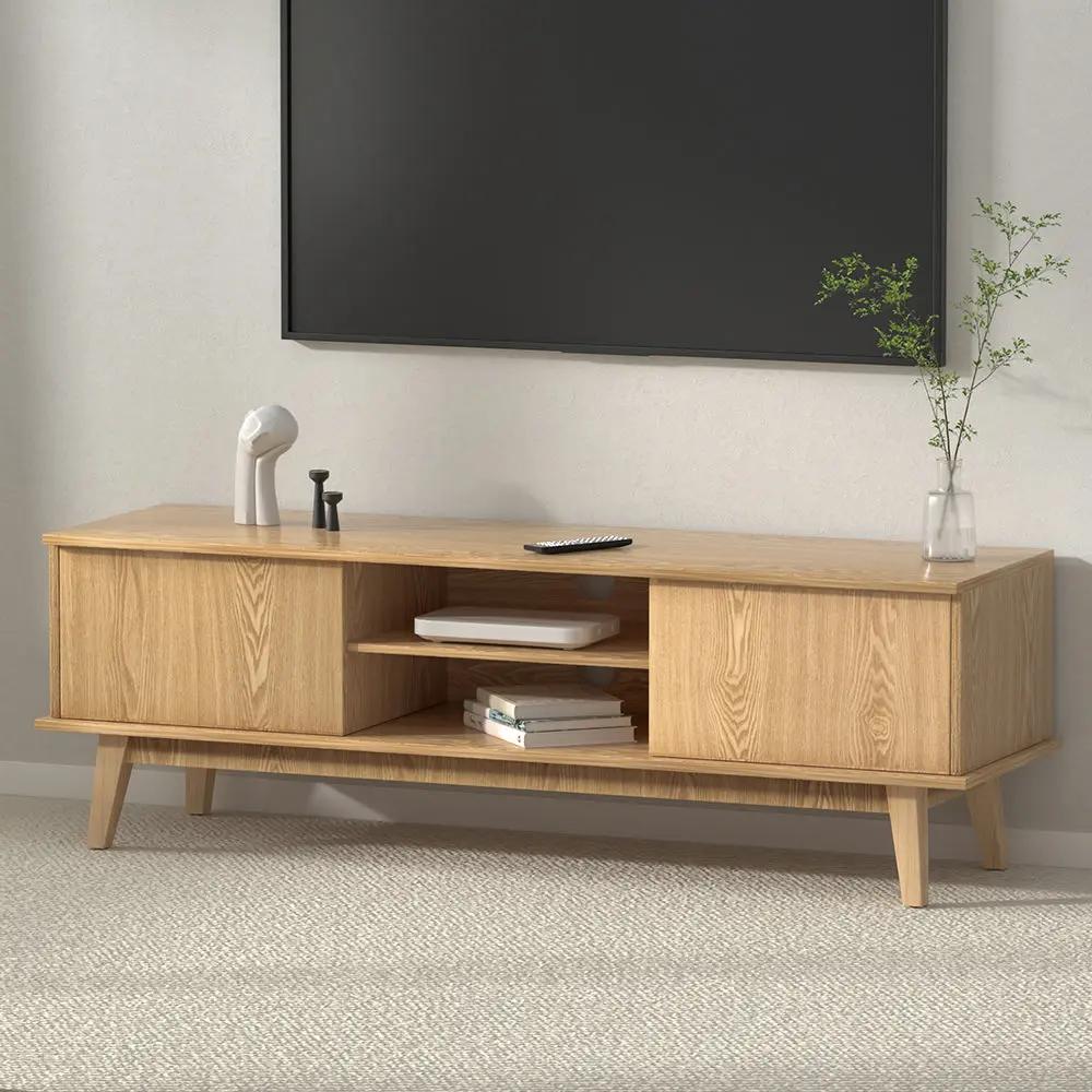 NNEDSZ TV Cabinet Entertainment Unit Stand Storage Shelves TV Unit 140CM-4