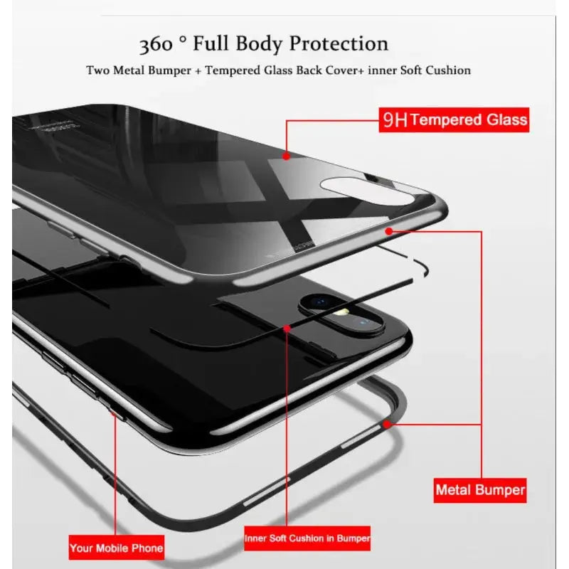 Magnetic Tempered Glass Shell Screen Protector Blkhaven