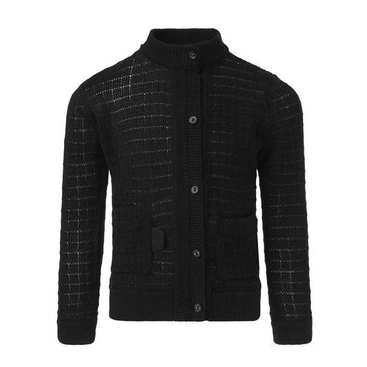 Balck Summer Cardigan with Front Buttons Fastening Infantium Victoria