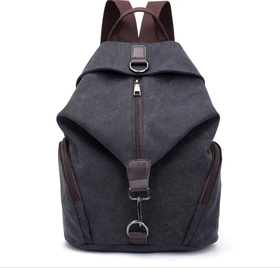 College Style Canvas Backpack and Tote Bag Blkhaven