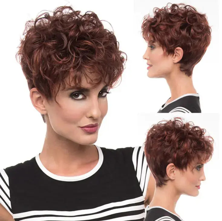 Wholesale Short Curly Women's Synthetic Wigs Blkhaven