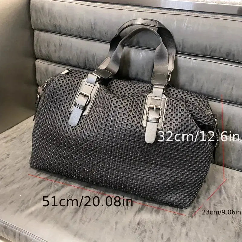 Ladies Fashion Casual Mesh Shoulder Crossbody Travel Bag Blkhaven