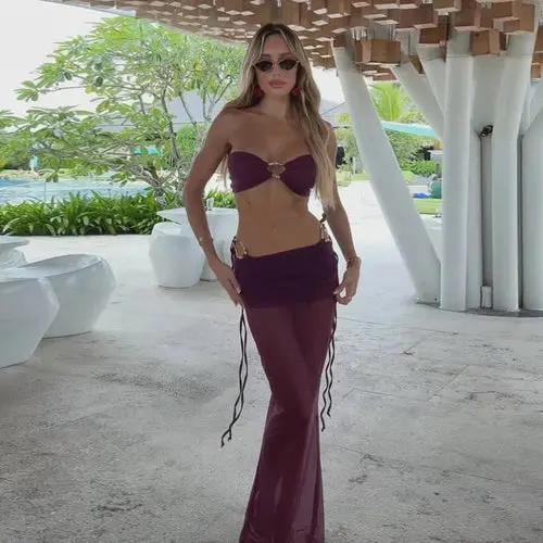 Rubian three piece swimsuit Raspberry Eurybia