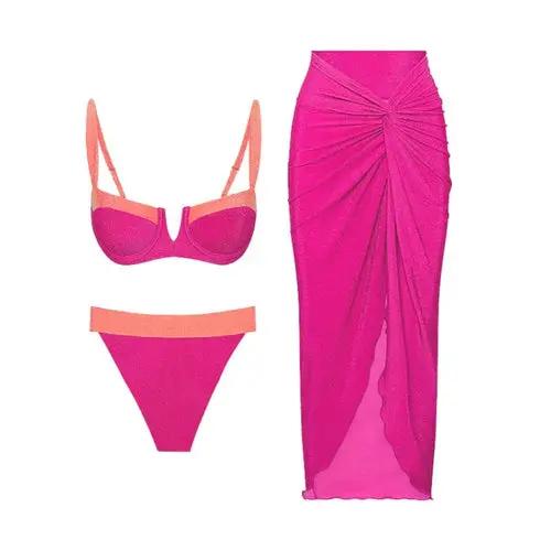 Monday two piece swimsuit Raspberry Eurybia