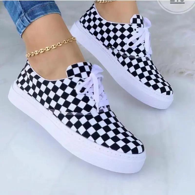 2022 Fashion Graffiti Women Sneakers Trainers Shoes Coffee Jasper