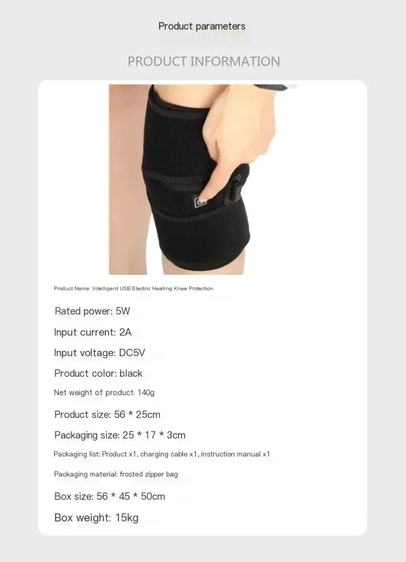 Smart USB Heated Knee Pads Blkhaven