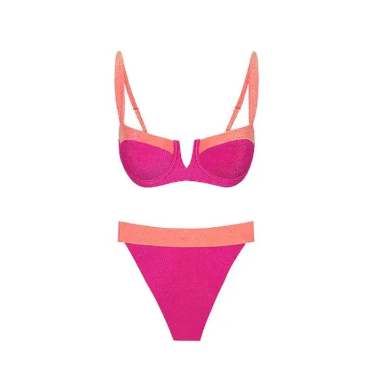 Monday two piece swimsuit Raspberry Eurybia
