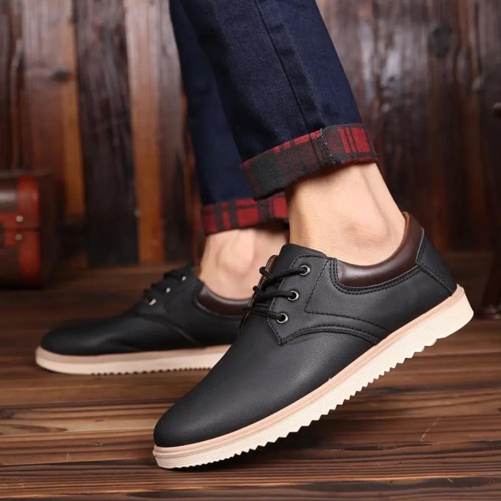 Mens Casual Flat Oxford Sneakers Yellow Pandora