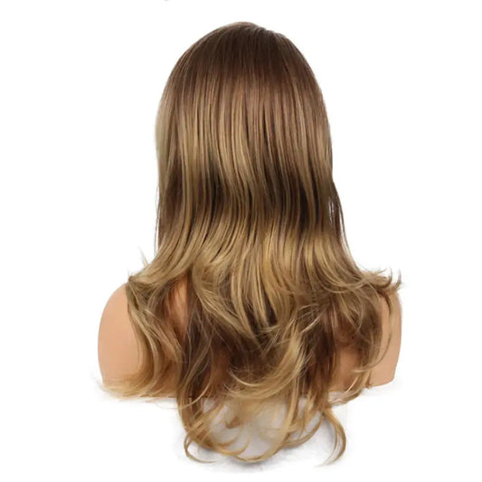 Fashionable Long Curly Blonde Mixed Wig for Women Blkhaven