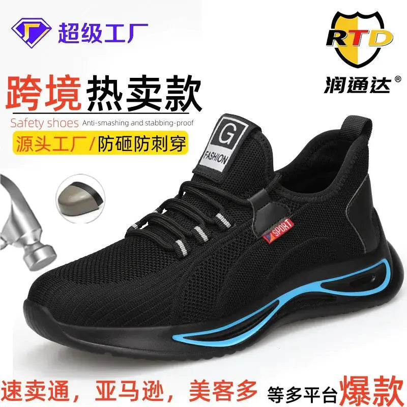 Men's Safety Shoes with Steel Toe, Lightweight & Slip-Resistant Blkhaven