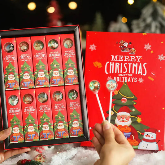 Creative Christmas Candy Star Lollipops Gift for Friends Blkhaven