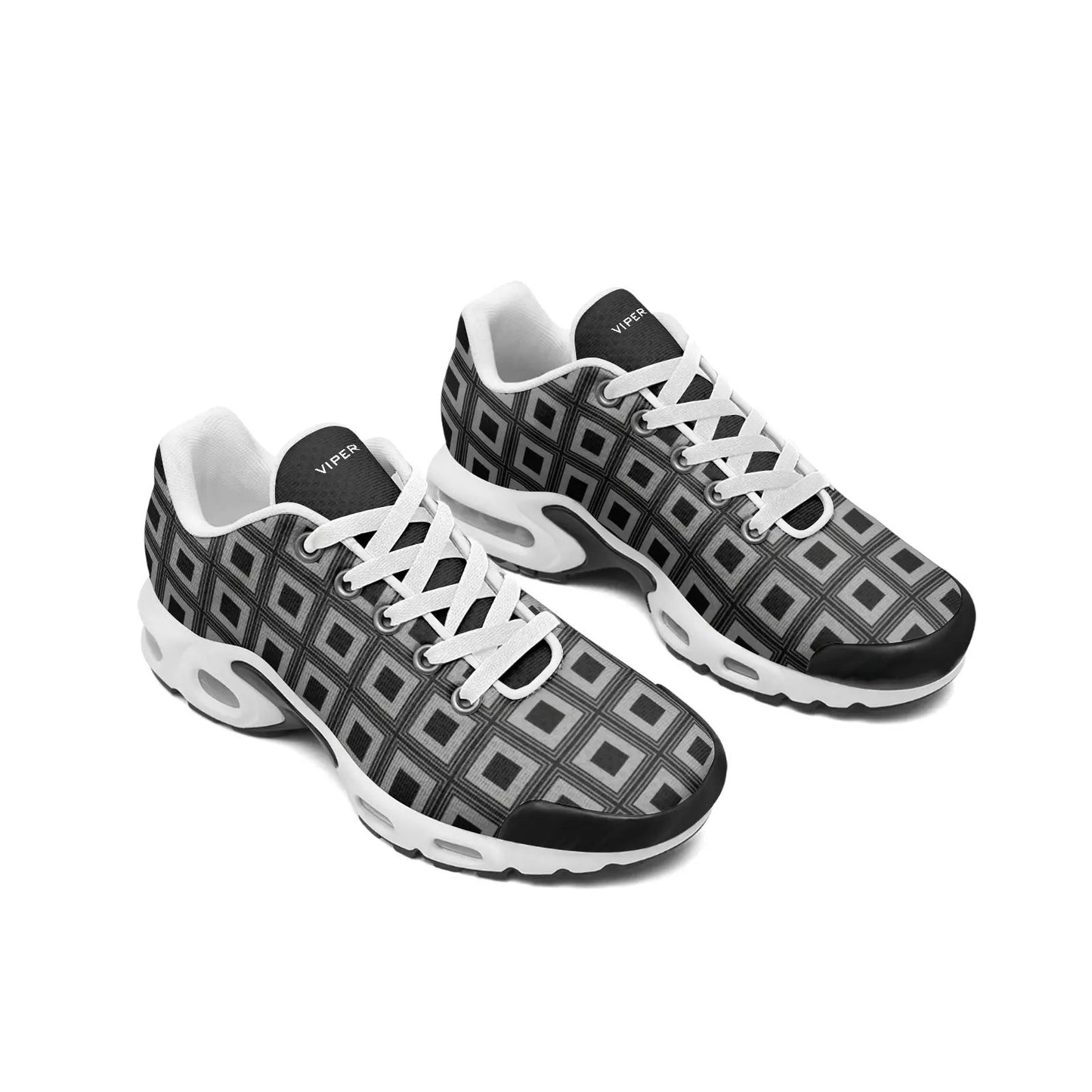 VIPER SHOES STYLE 55TT Multi Cube Abstract Black Unisex Mesh Tech Fuchsia Rosemary