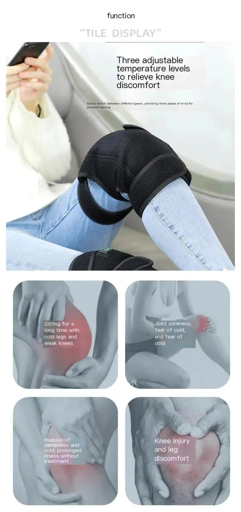 Smart USB Heated Knee Pads Blkhaven