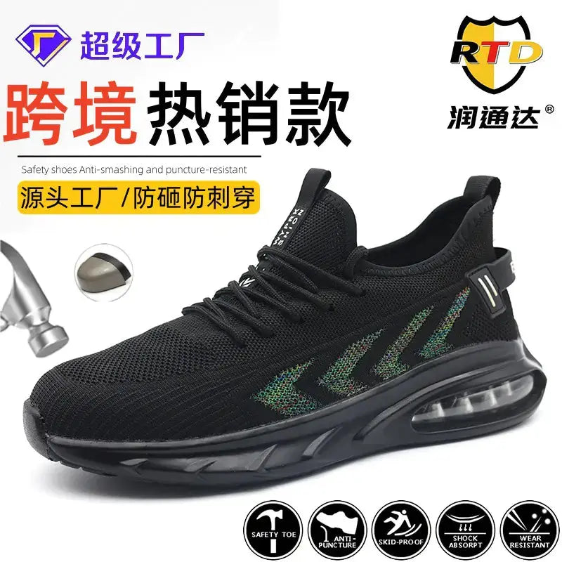 Men's Safety Shoes with Steel Toe, Lightweight & Slip-Resistant Blkhaven
