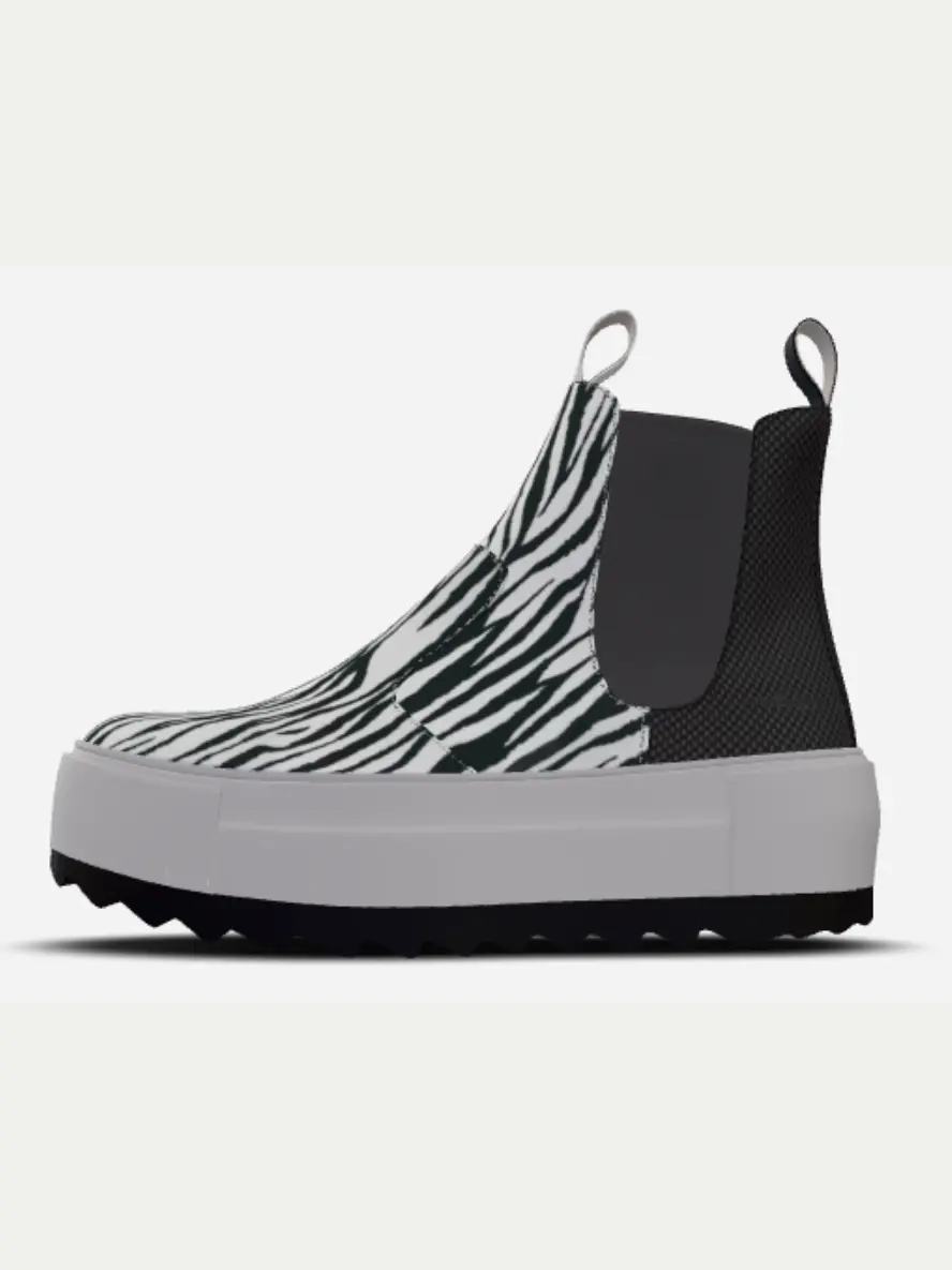 Ethical Boots BYMANYC ® PARK AVENUE GLOW (Unisex) White Chaos