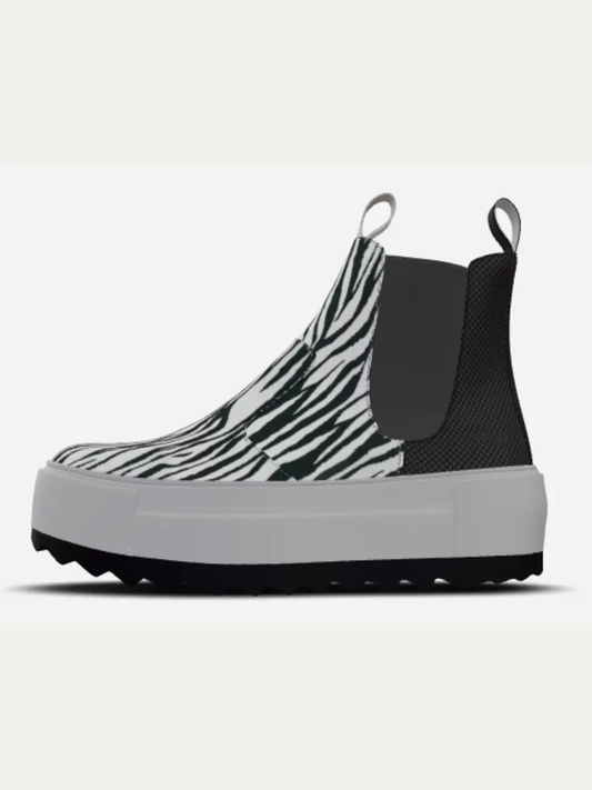 Ethical Boots BYMANYC ® PARK AVENUE GLOW (Unisex) White Chaos