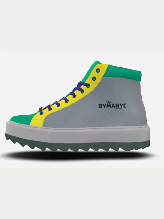 Eco-Friendly Ankle Boots BYMANYC ® New York HARLEM COUTURE (Unisex) White Chaos