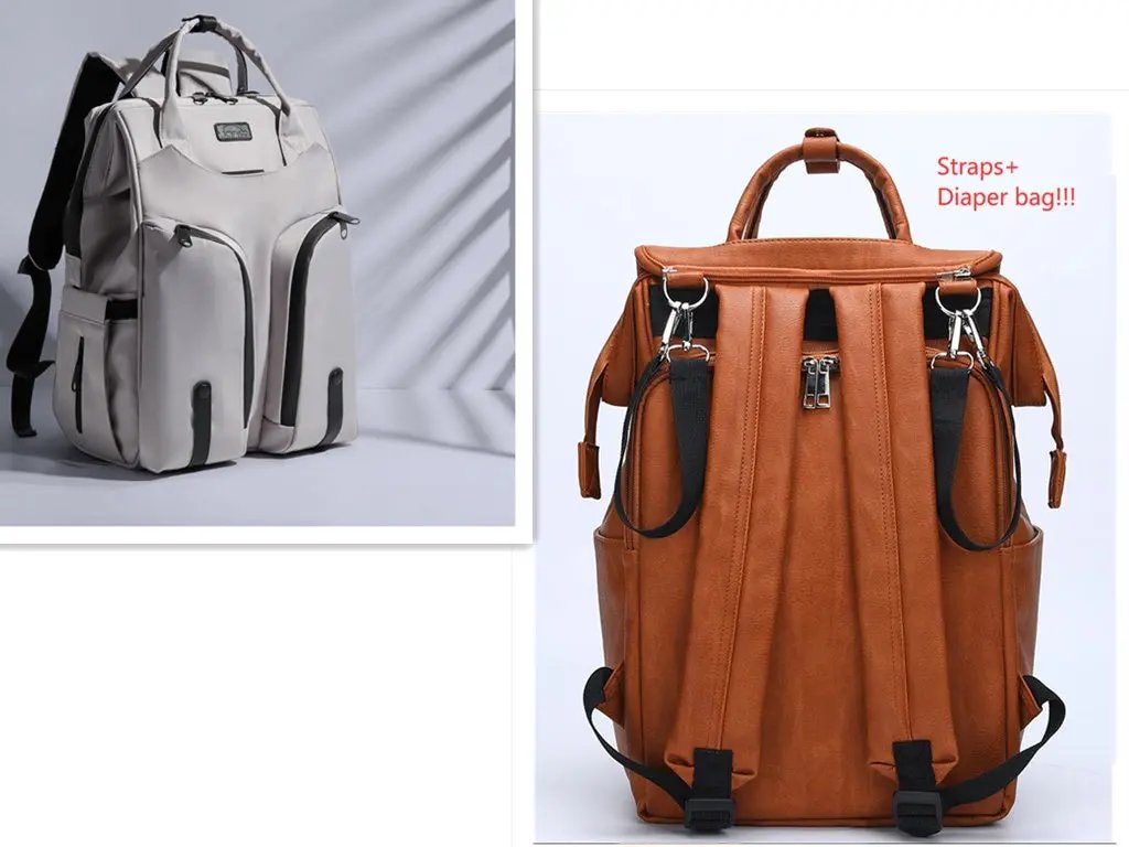 ALLFASHION™ – SmartMom Travel+ Diaper Backpack Carmine Juneberry
