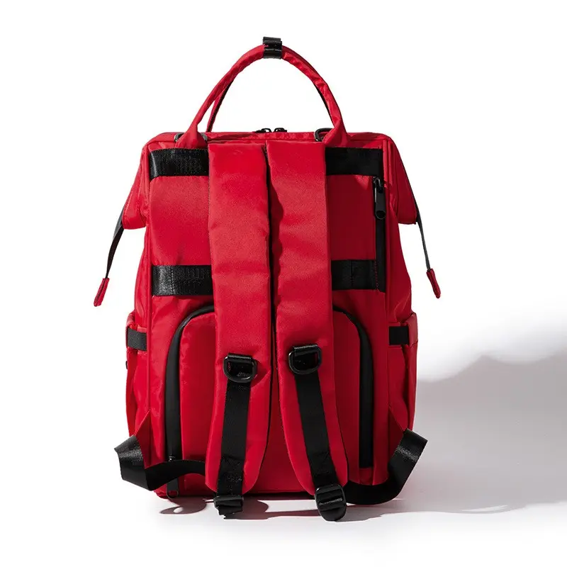 ALLFASHION™ – SmartMom Travel+ Diaper Backpack Carmine Juneberry