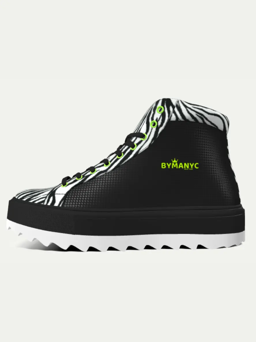 Ethical Ankle Boots BYMANYC ® New York SOHO ICONIC (Unisex) White Chaos