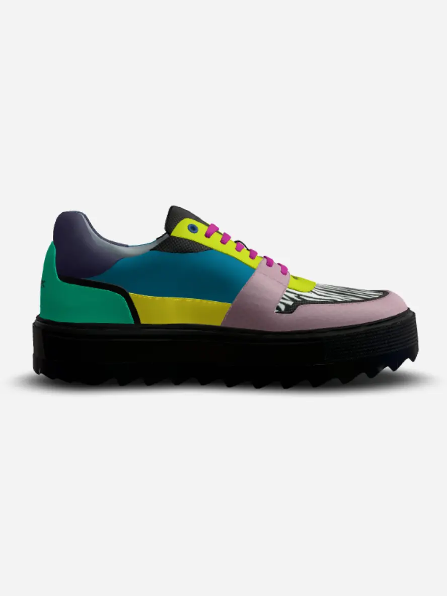 Eco-Conscious Sneakers BYMANYC ® New York SOHO DISTINCTION (Unisex) White Chaos