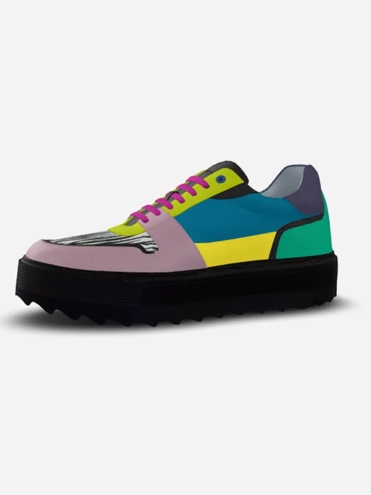 Eco-Conscious Sneakers BYMANYC ® New York SOHO DISTINCTION (Unisex) White Chaos
