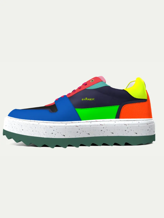 Sustainable Sneakers BYMANYC ® New York NOLITA NOIR (Unisex) White Chaos