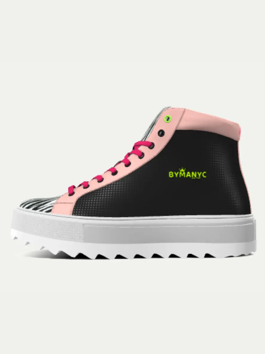 Vegan Ankle Boots BYMANYC ® New York CHIC TRIBECA (Unisex) White Chaos