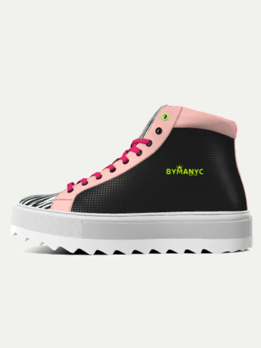 Vegan Ankle Boots BYMANYC ® New York CHIC TRIBECA (Unisex) White Chaos