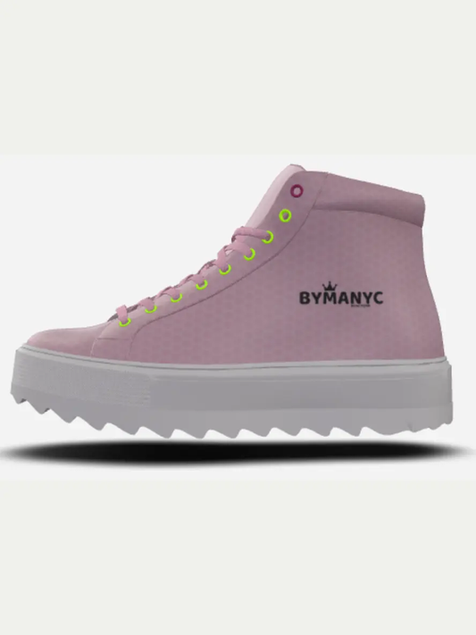 Vegan Ankle Boots BYMANYC ® New York SQUARE STYLE (Unisex) White Chaos