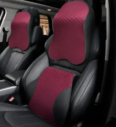 Memory Foam Car Neck and Waist Cushion Set Blkhaven