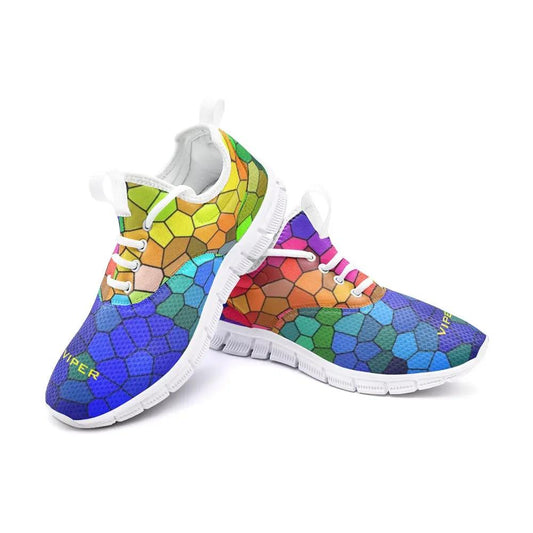 VIPER SHOES STYLE 54TF Multi Mosaic Abstract Unisex Lightweight Fuchsia Rosemary