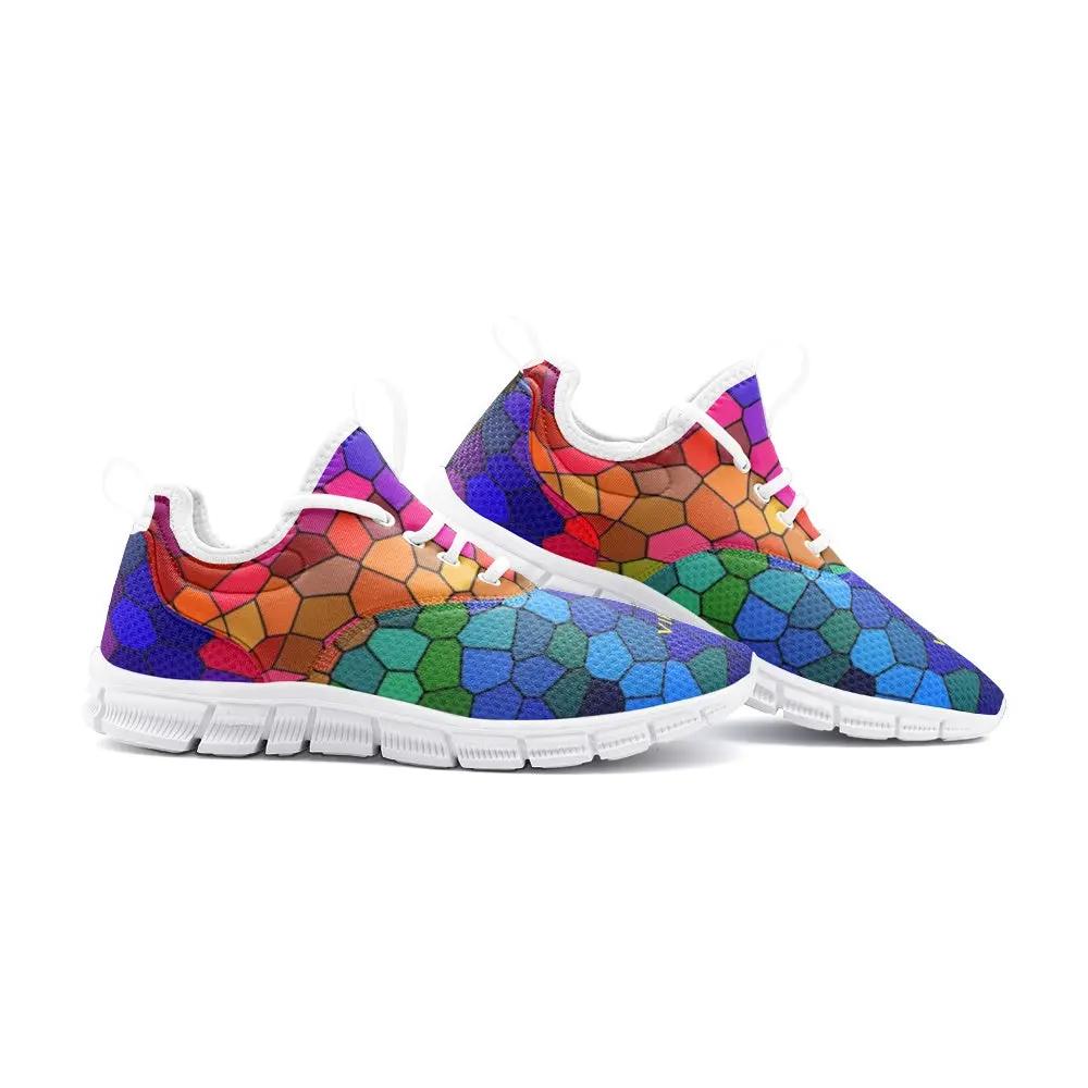 VIPER SHOES STYLE 54TF Multi Mosaic Abstract Unisex Lightweight Fuchsia Rosemary