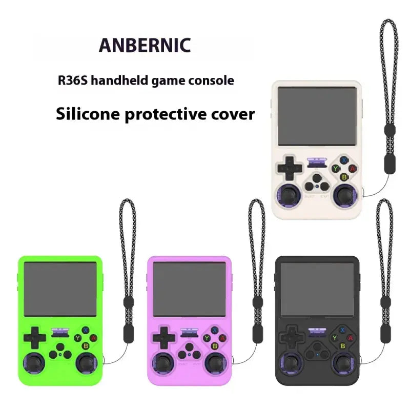 Handheld Game Machine Silicone Protective Cover Solid Color Simple Storage Box Blkhaven