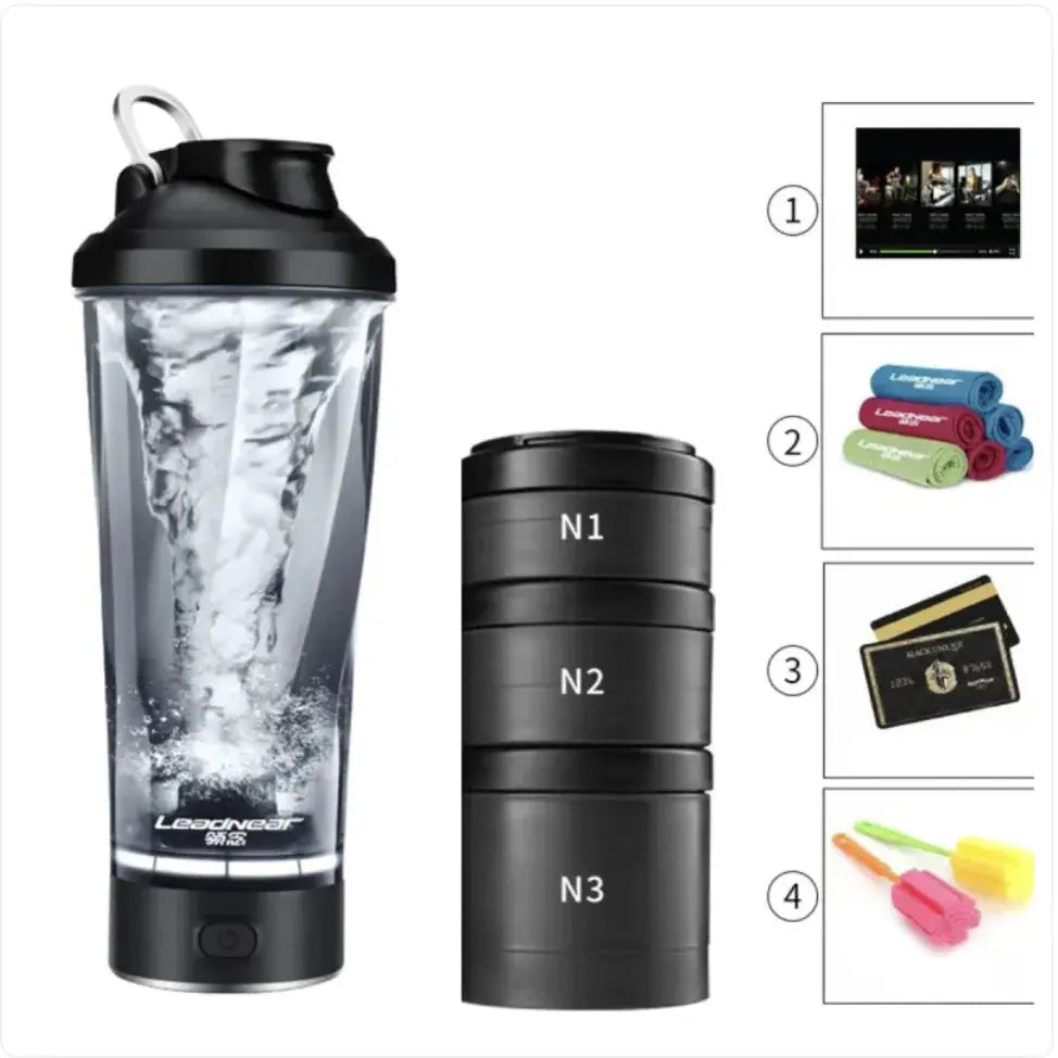 Portable Protein Shaker Bottle Blkhaven