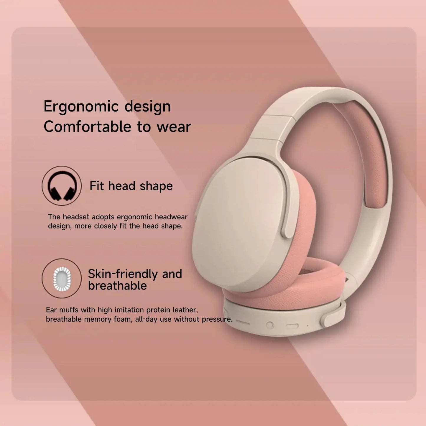 Foldable Wireless Bluetooth 5.1 Noise-Canceling Headphones Blkhaven