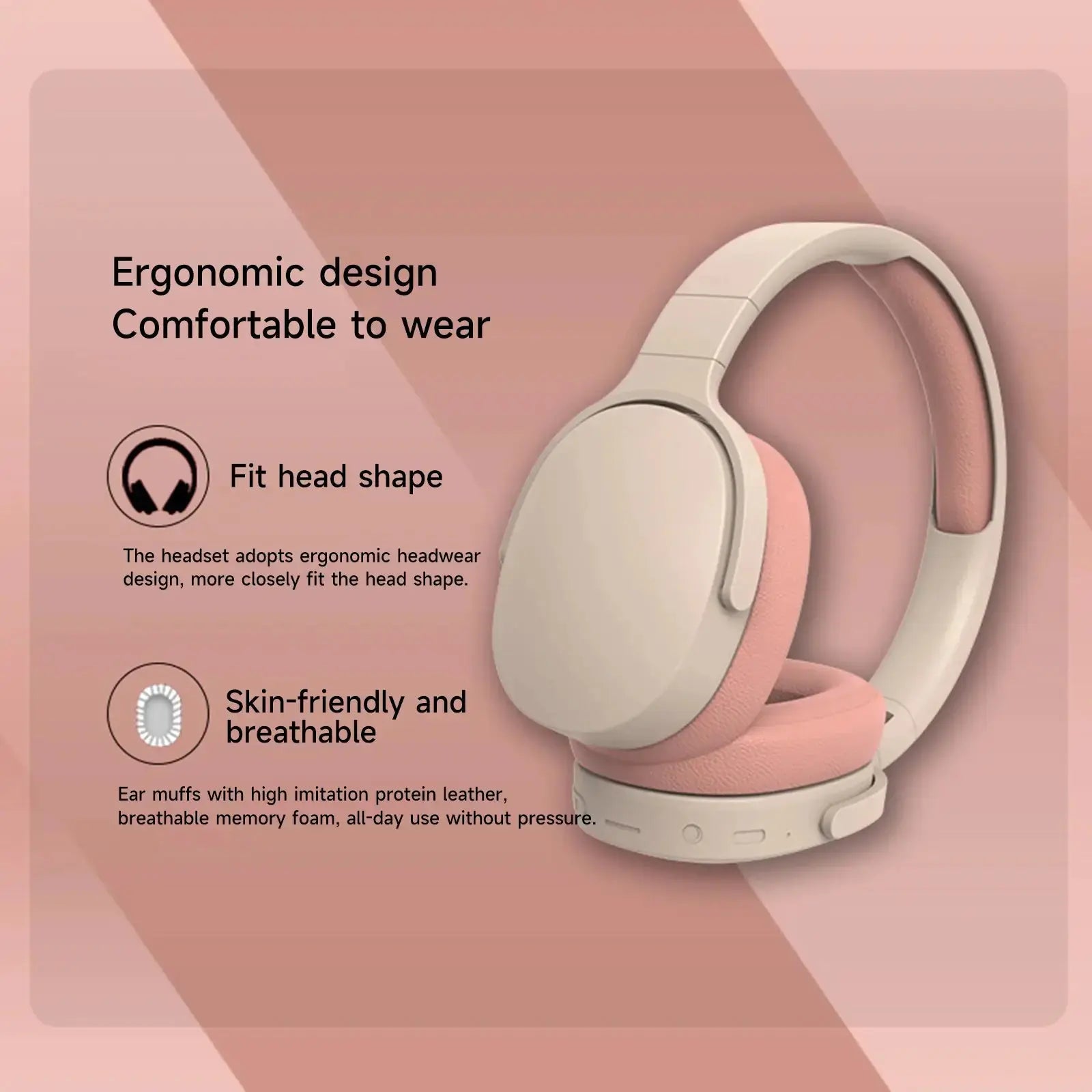 Foldable Wireless Bluetooth 5.1 Noise-Canceling Headphones Blkhaven
